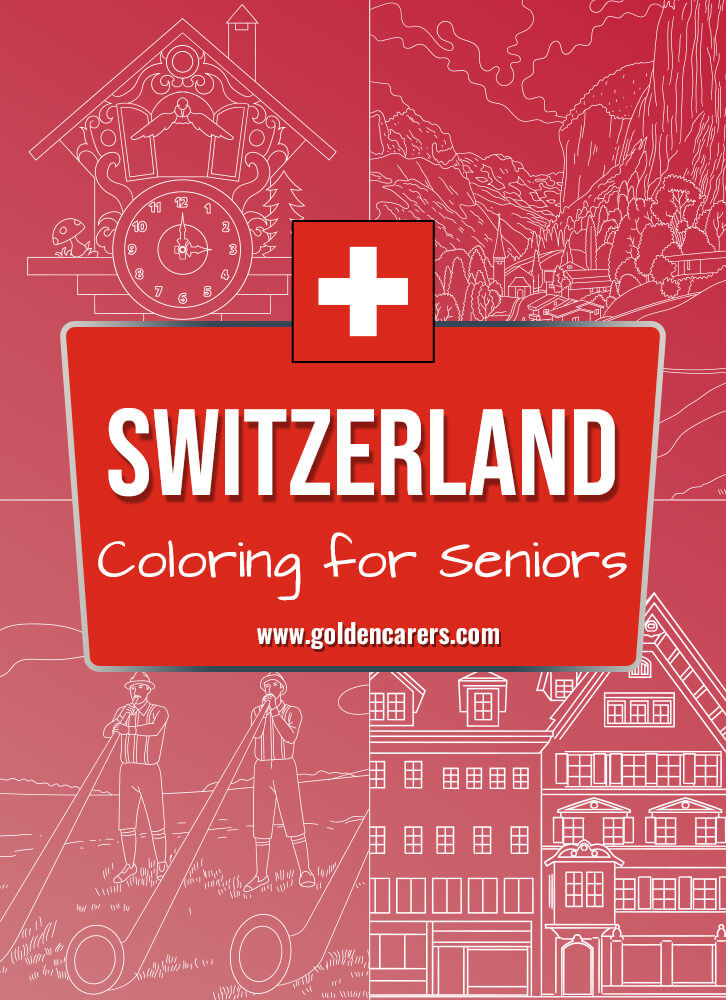 Here are some Switzerland-themed coloring templates to enjoy!
