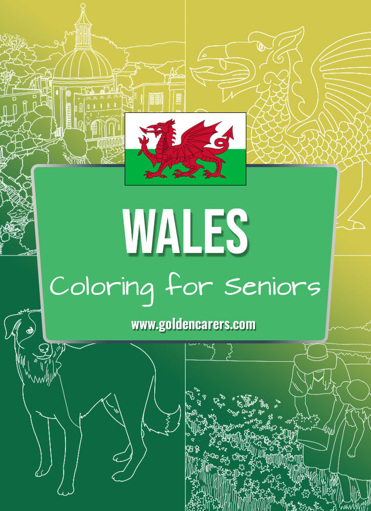 Here are some Wales-themed coloring templates to enjoy!