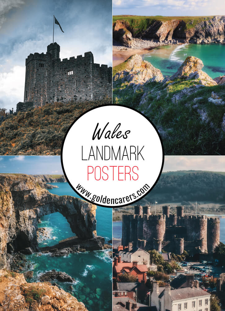 Posters of famous landmarks in Wales!
