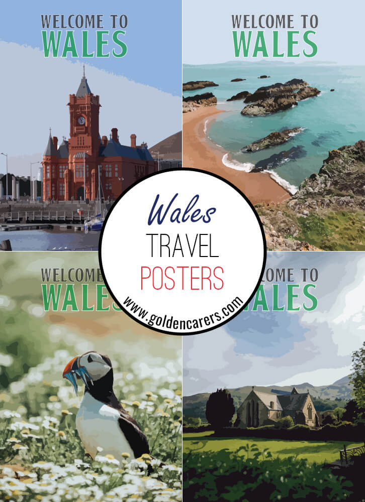Posters of famous tourist destinations in Wales!