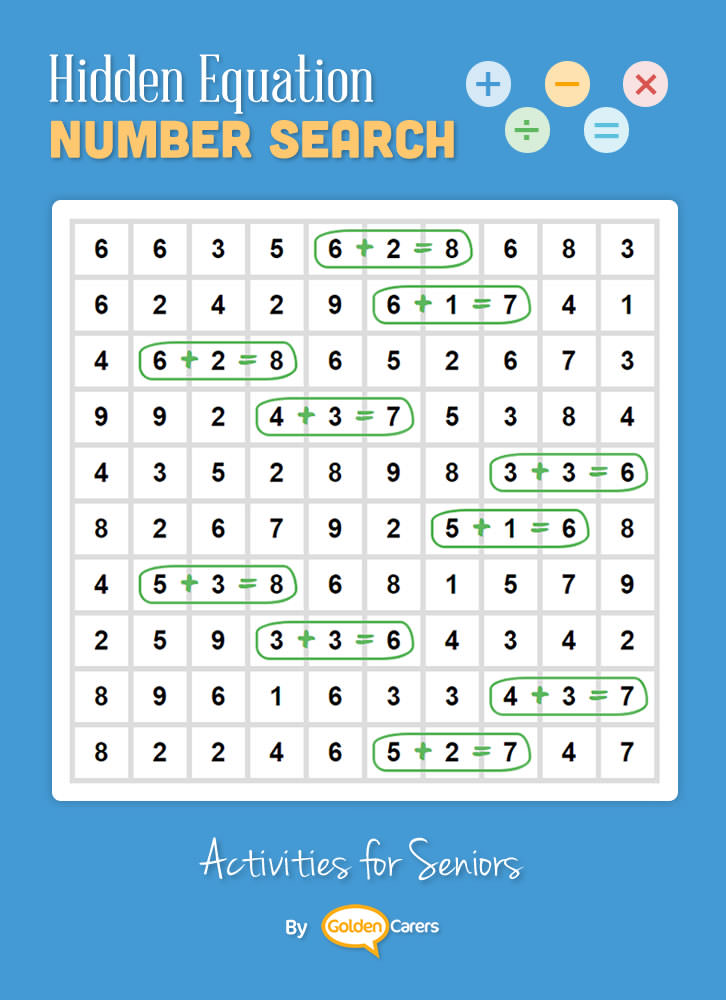Enjoy maths? Why not have a go at this hidden equations number search!