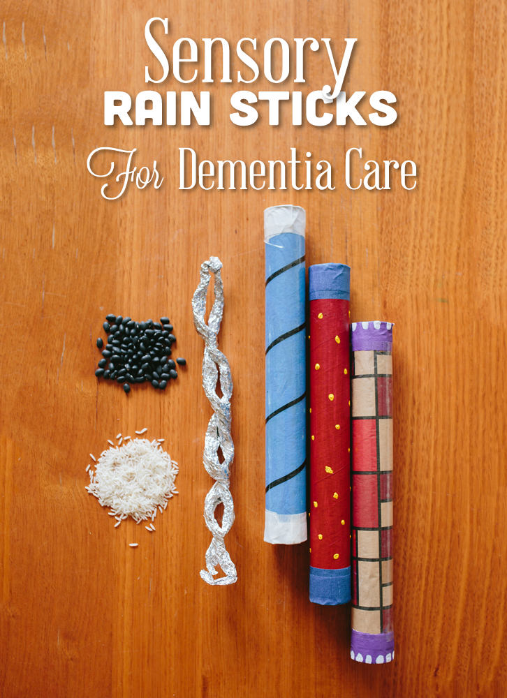 Rain sticks are well loved by babies and older children. They are also particularly good for people living with dementia.  They remind people of the sound of gently falling rain, which is harmonious and relaxing.