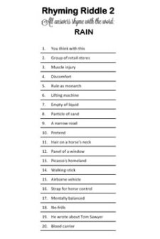 Riddles for Seniors & the Elderly