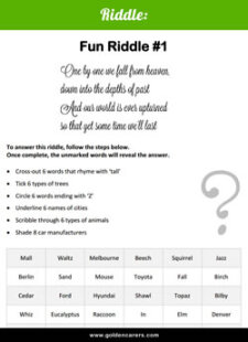 Riddles for Seniors & the Elderly
