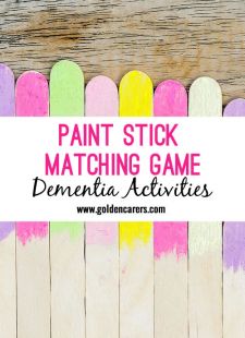 Paint Stick Matching Game