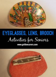 Eyeglass Lens Brooch