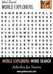 World Explorers Word Search