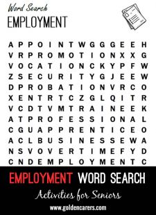 Employment Word Search