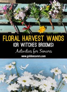 Spring Floral Harvest Wands or Witches Brooms
