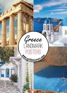 Greece Landmark Posters