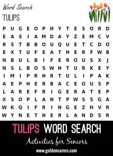 Tulips Wordsearch