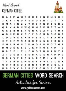 German Cities Word Search