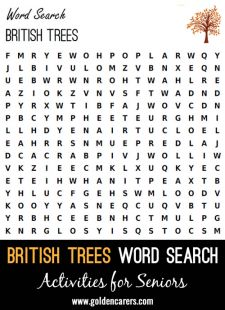 British Trees Wordsearch