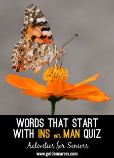 Words Starting With INS or MAN Quiz