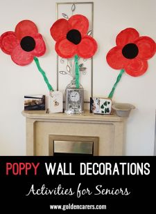Paper Plate Poppy Wall Decoration