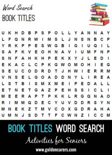 Book Titles Word Search