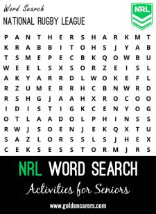 NRL Word Search