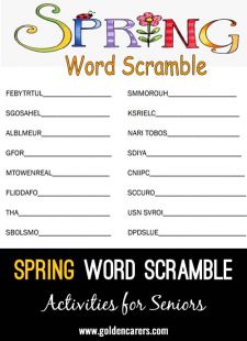 Spring Word Scramble