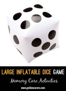 Large Inflatable Dice for Memory Care
