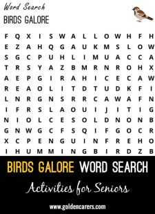 Birds Galore Word Search