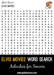 Elvis Movies Word Search