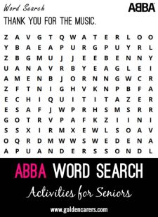 Abba Word Search