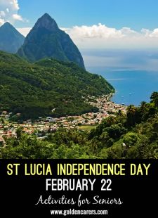 St Lucia Independence Day on 22 February