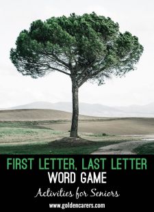 First Letter, Last Letter Word Game