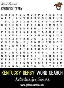 Kentucky Derby Word Search