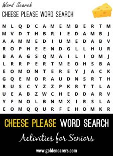 Cheese Please Word Search