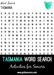 Tasmania Word Search