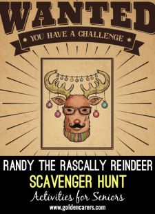 Randy the Rascally Reindeer Scavenger Hunt