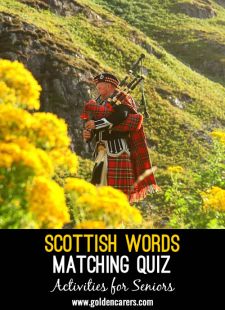 Scottish Words Matching Quiz