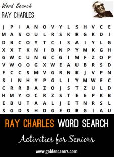 Ray Charles Word Search