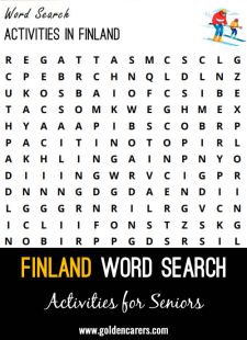 Word Search - Activities in Finland