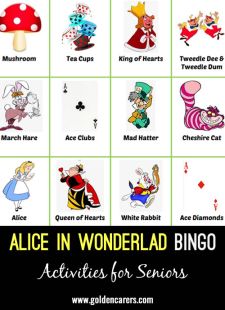 Alice in Wonderland Bingo