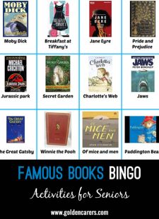 Famous book bingo