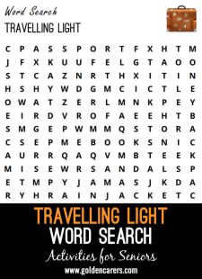 Travelling Light Word Search
