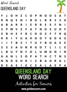 Queensland Day Word Search