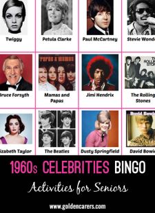 1960s Celebrities Bingo