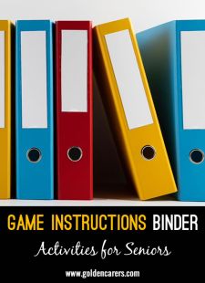 Game Instructions Binder