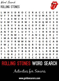 Rolling Stones Word Search
