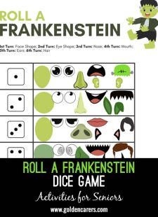 Roll a Frankenstein Dice Game