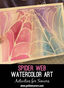 Spider Web Watercolor Art