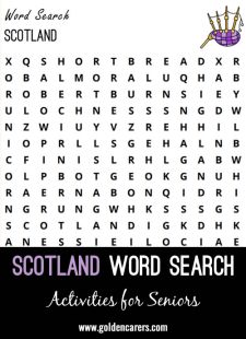 Scotland Word Search