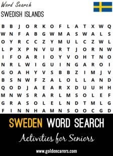 Sweden Word Search