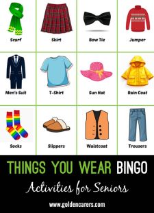 Things You Wear Bingo