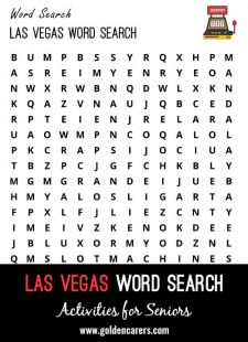 Las Vegas Word Search