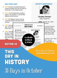 This Day in History for Seniors: October - 2nd Edition