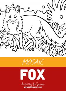 Mosaic coloring activities-Fox